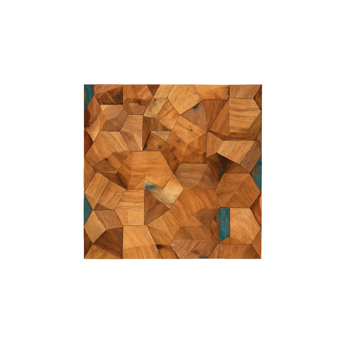 Table top MARRON mango/recycled wood 70x70x4cm brown