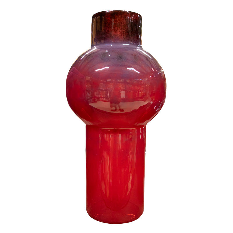 Vase sunset purple enamel glass 33x33x61
