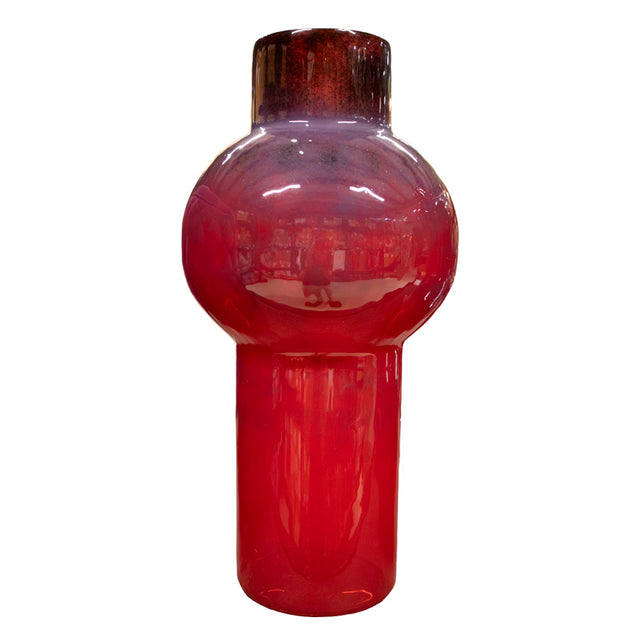 Vase sunset purple enamel glass 33x33x61