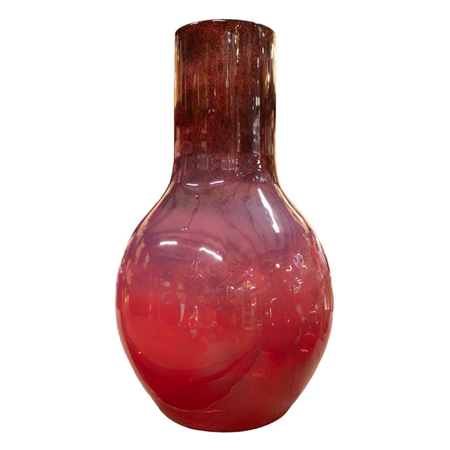 Vase sunset purple enamel glass 28x28x49