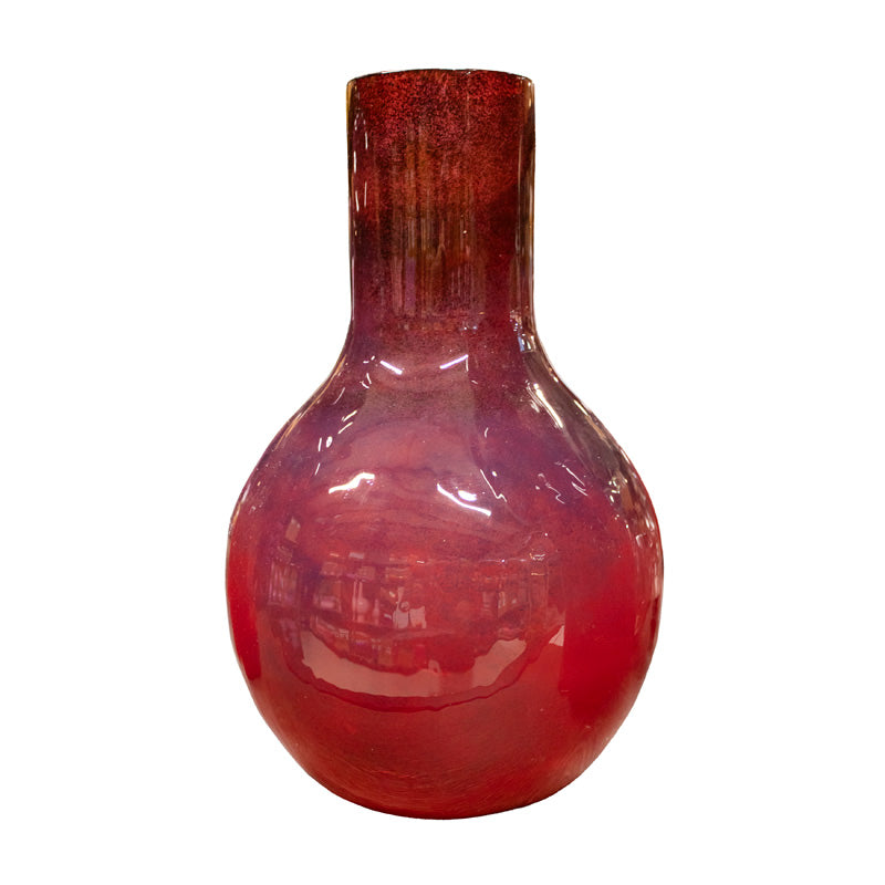 Vase sunset purple enamel glass 24x24x39