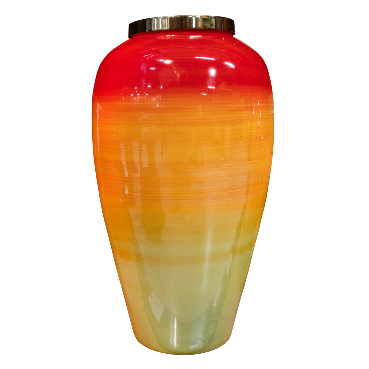 Vase strawberry shortcake enamel glass 28x28x51