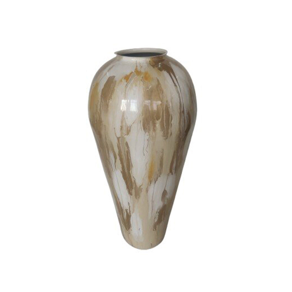 Vase NOVA Ø39x77cm gold-weiß