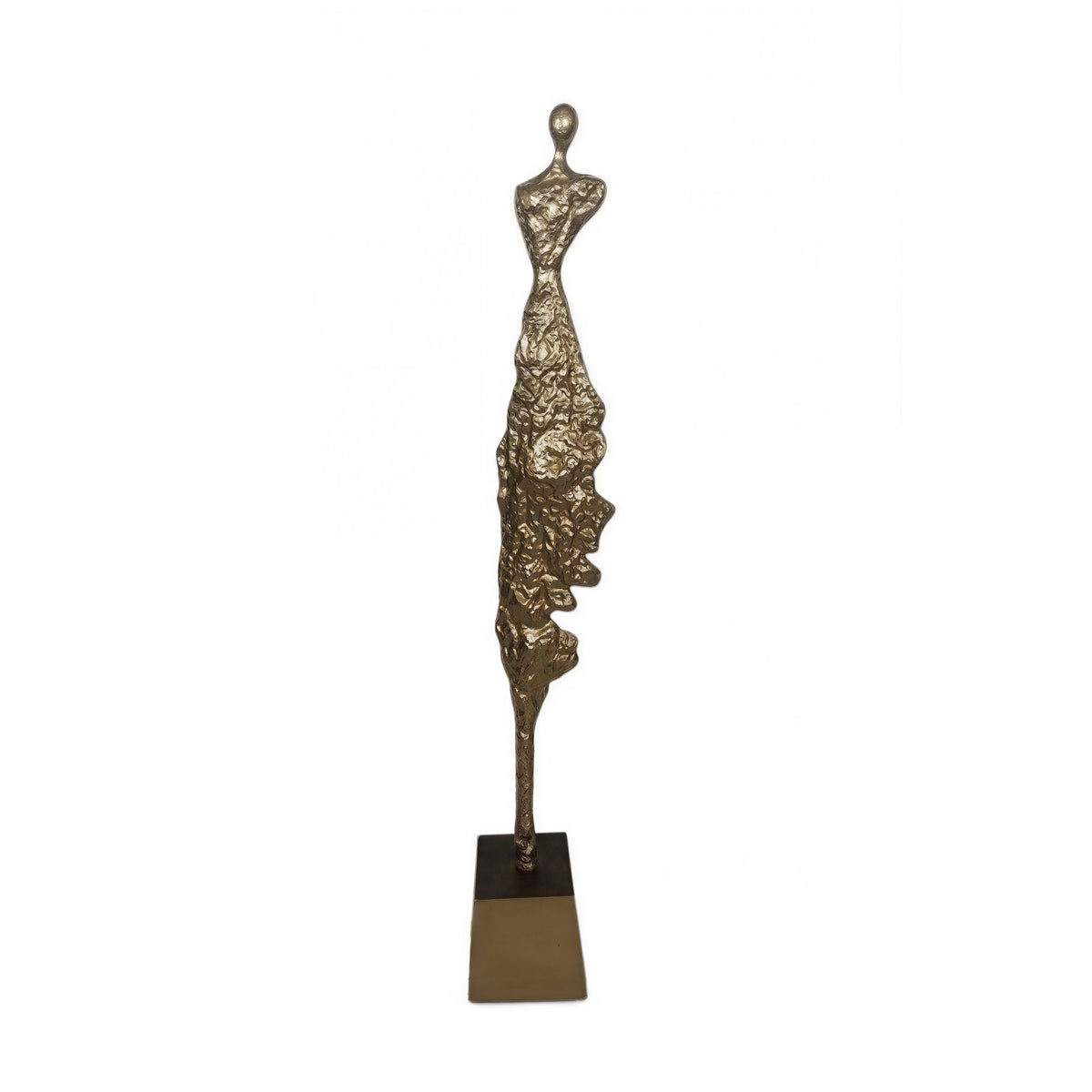 Sculpture ELARA Ø14x86cm champagne