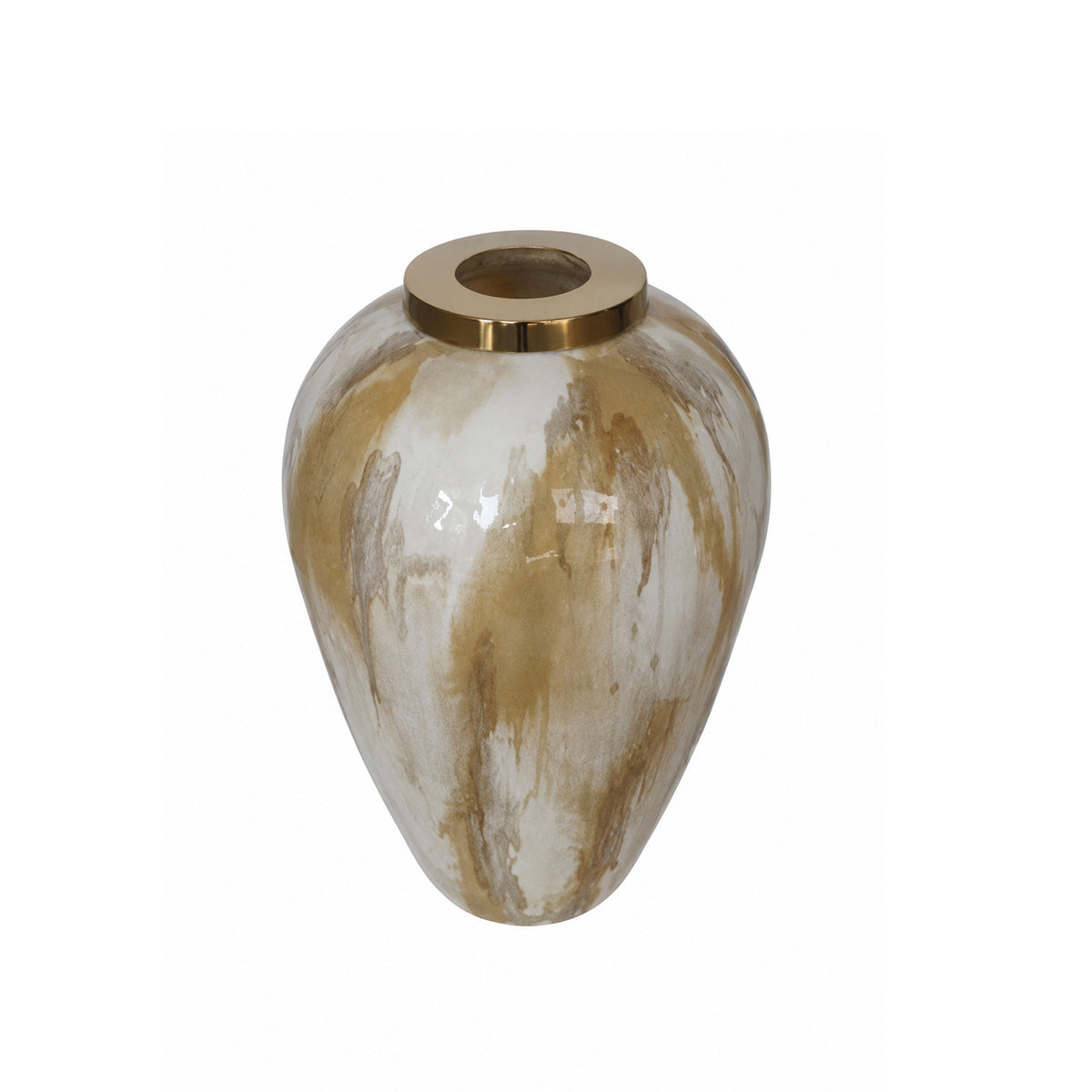 Vase ENYA Ø24x34cm gold white
