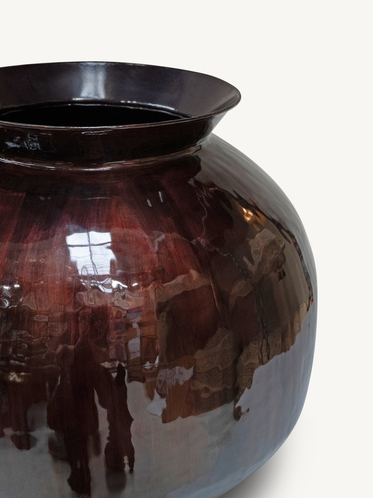 Pot ORSA Ø43x39cm burgundy