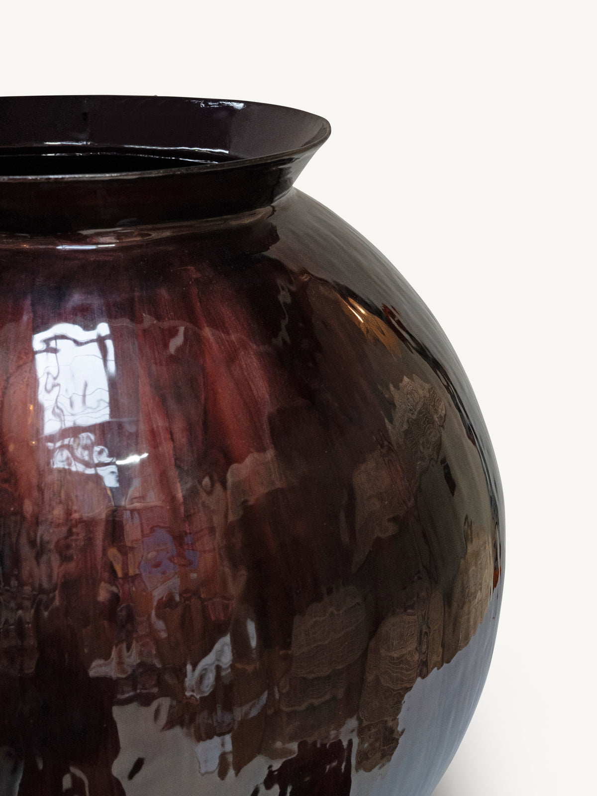 Pot ORSA Ø56x52cm burgundy