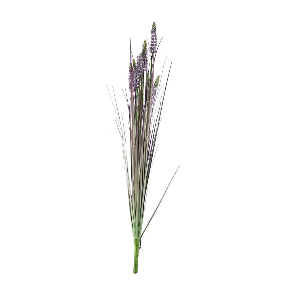 Decorative lavender grass bush green/purple 90cm