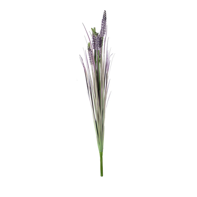 Decorative lavender grass bush green/purple 75cm