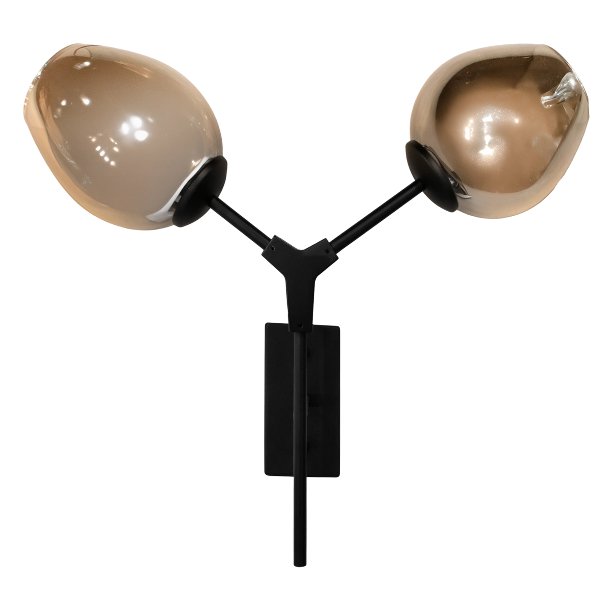SALE Wall lamp black IR/smokey glass 51x20x42