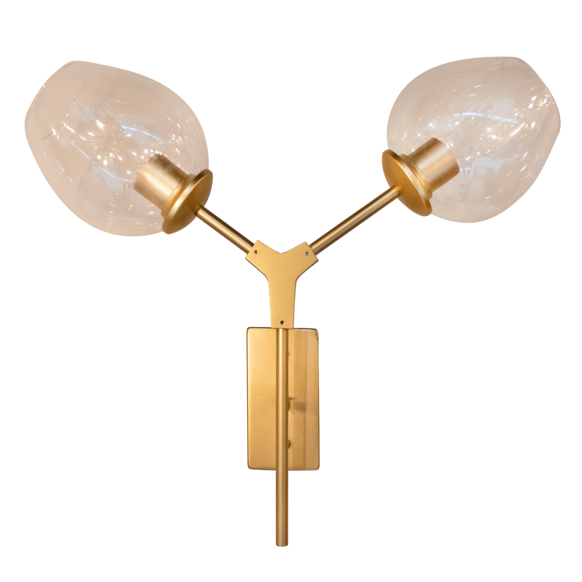 SALE Wall lamp gold IR/clear glass 51x20x42
