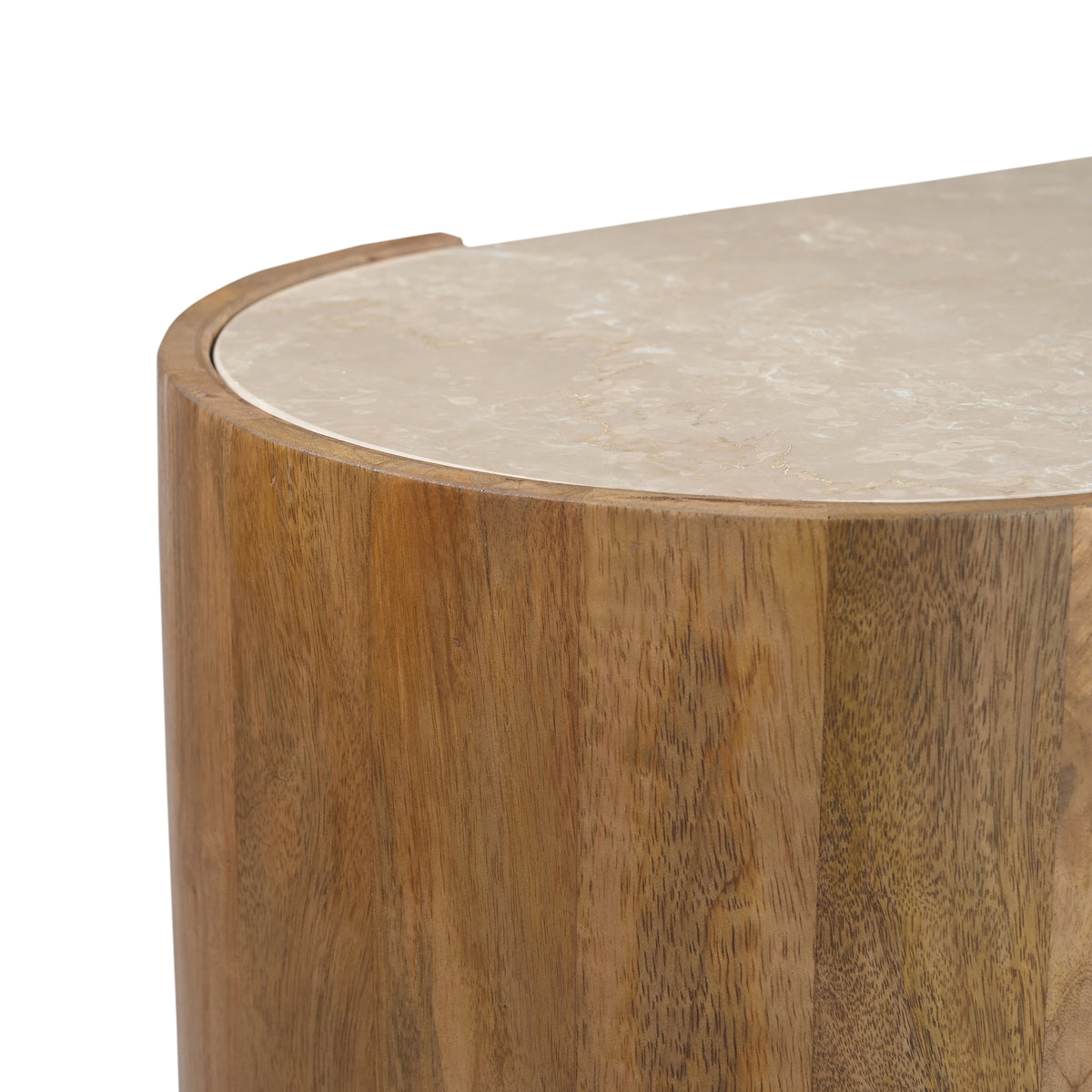 Console table IMANE mango wood w/marble 130x40x76cm natural
