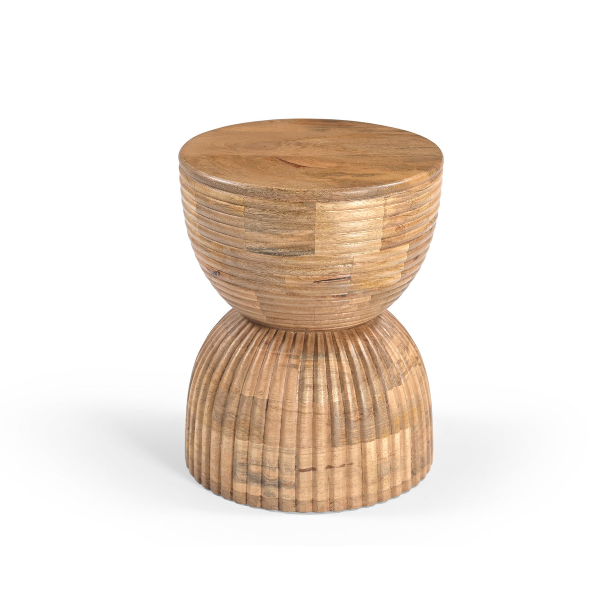 Side table NADINE mango wood Ø32x41cm natural