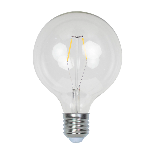 LED G125 E27 2W clear 13x13x16
