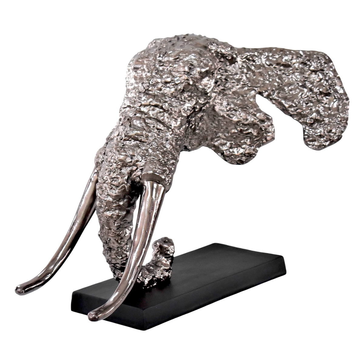 Sculpture elephant ALU/ANT.NI black base 54x47x47