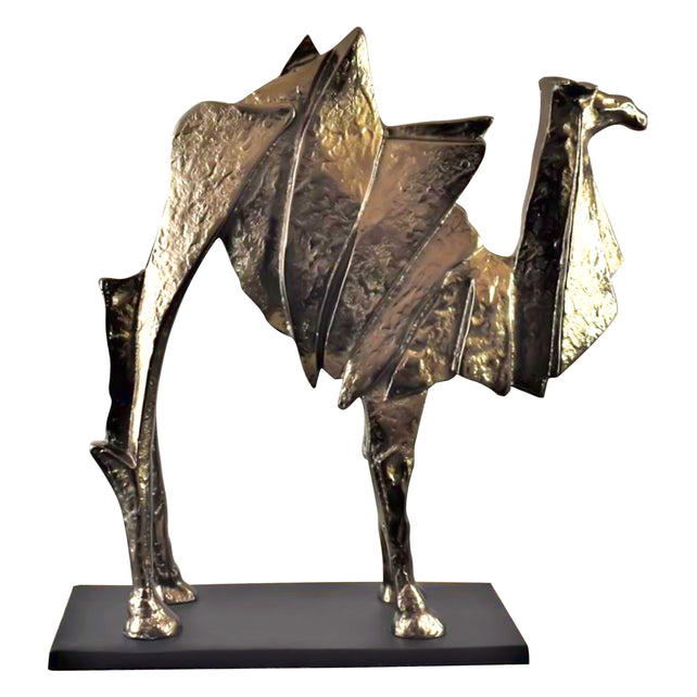 Sculpture camel abstract BRASS/BLACK 44x17x53