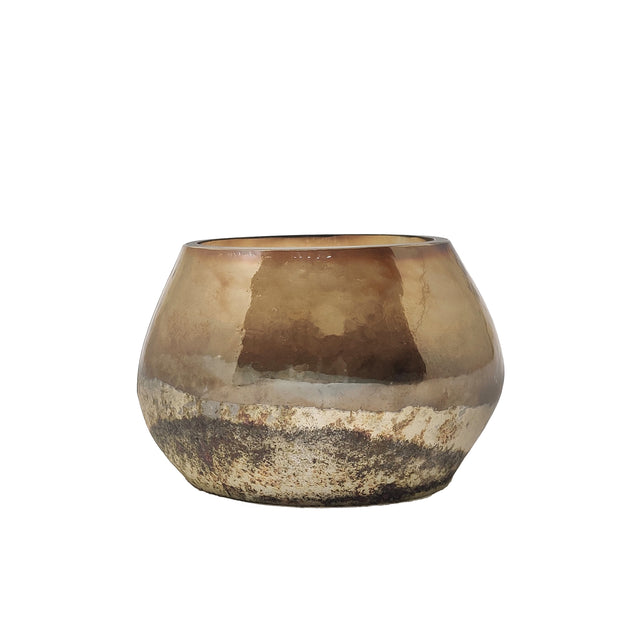 Vase DUNE 14x12x9cm antique smoke