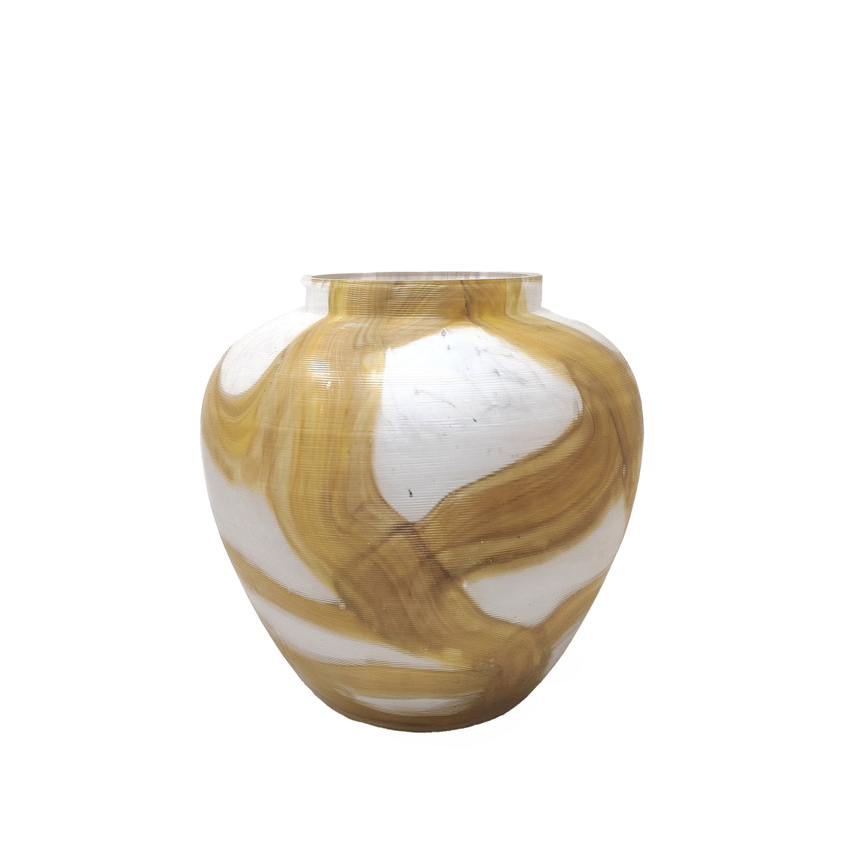 Vase OASIS Ø25x24cm caramel white