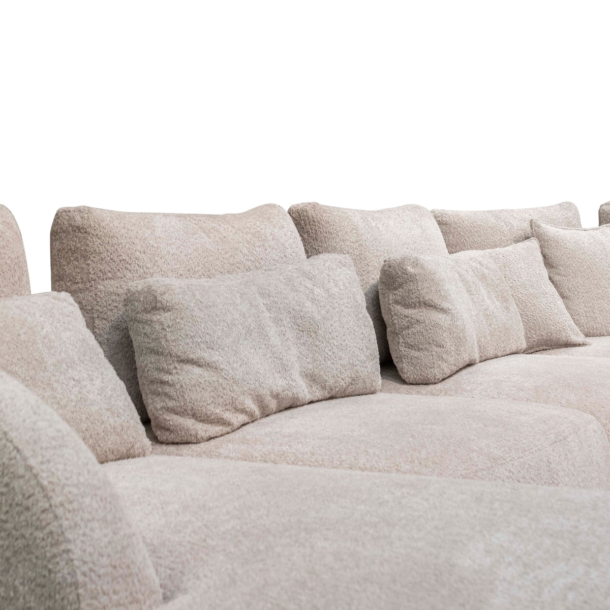 Sofa SEVILLA U-shape lounge left 425x262x80cm beige
