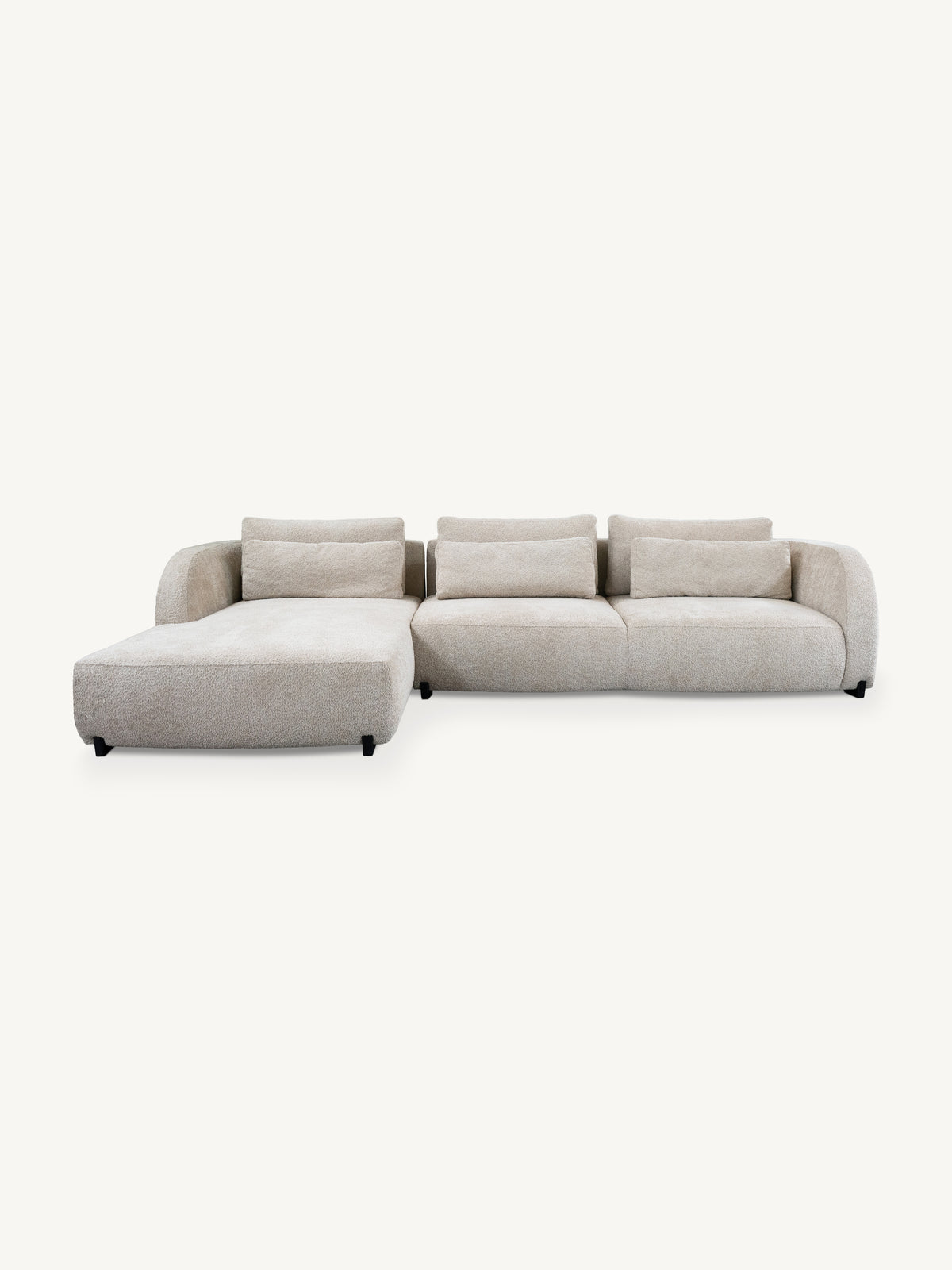 Sofa SEVILLA lounge left 345x176x80cm beige