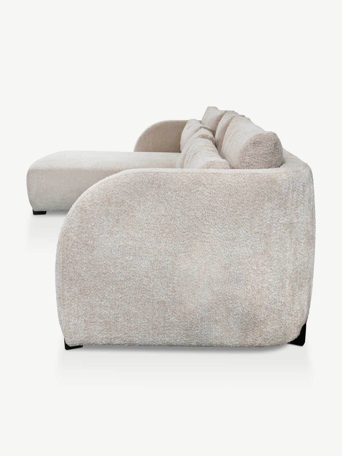 Sofa SEVILLA lounge left 345x176x80cm beige