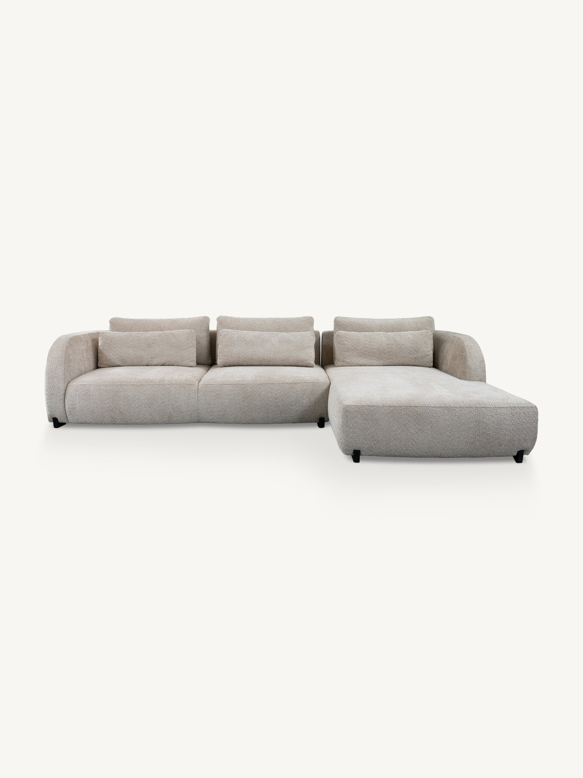 Sofa SEVILLA lounge right 345x176x80cm beige