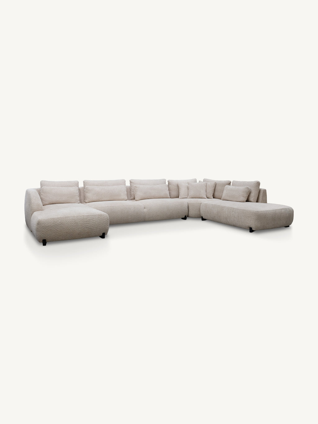 Sofa SEVILLA U-shape lounge right 425x262x80cm beige