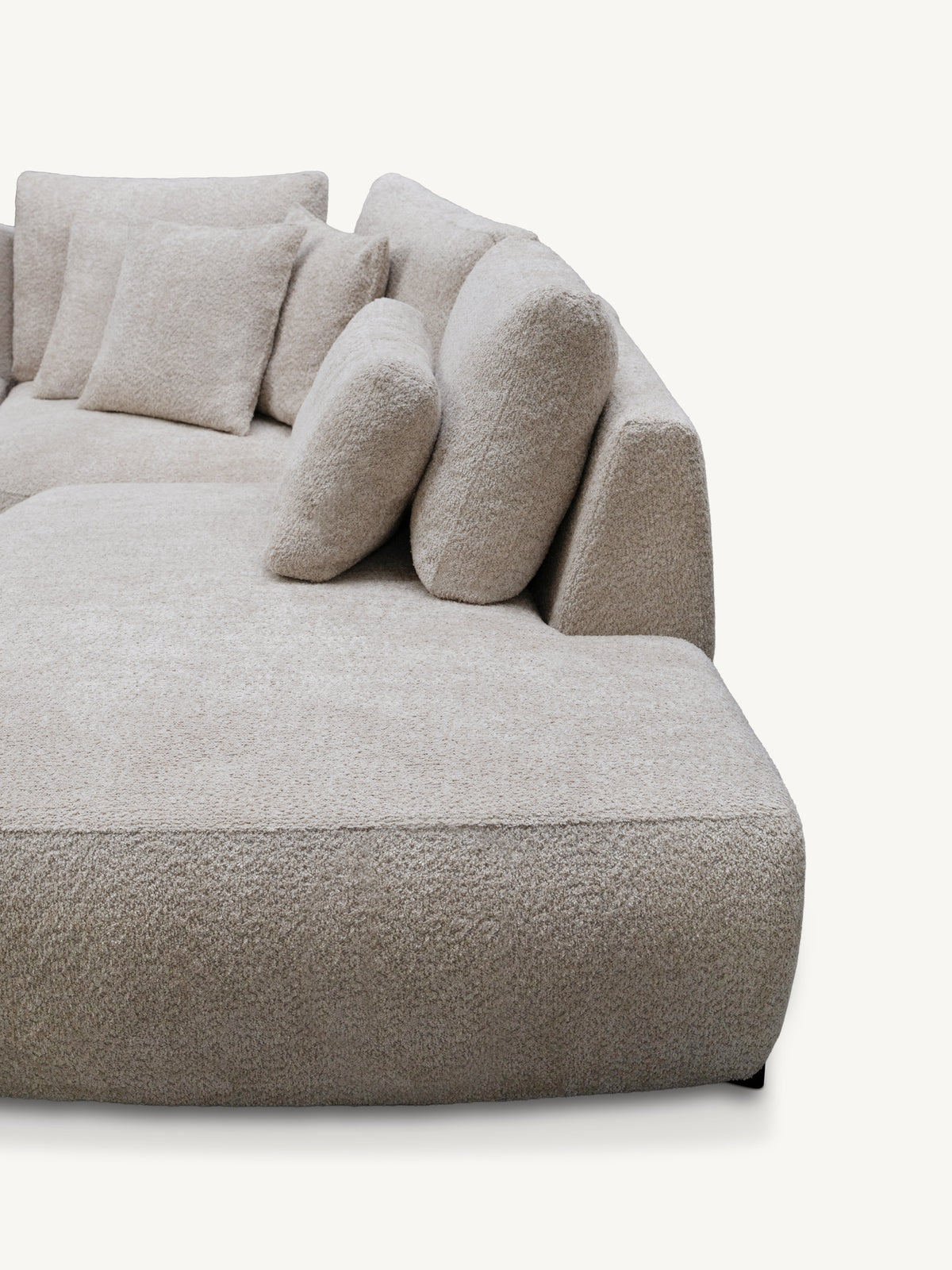 Sofa SEVILLA U-shape lounge right 425x262x80cm beige