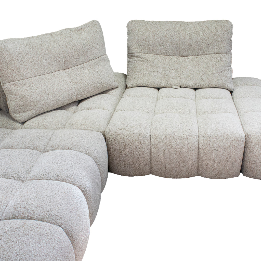 Cornersofa PALM SPRINGS adjustable 375x284x95 cream