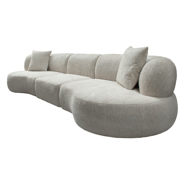 Sofa SANTORINI 370x129x79cm creme