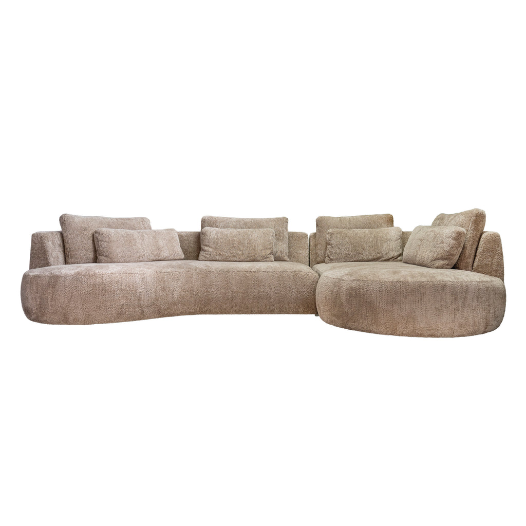 Sofa MADRIO lounge right 351x183x80cm sand