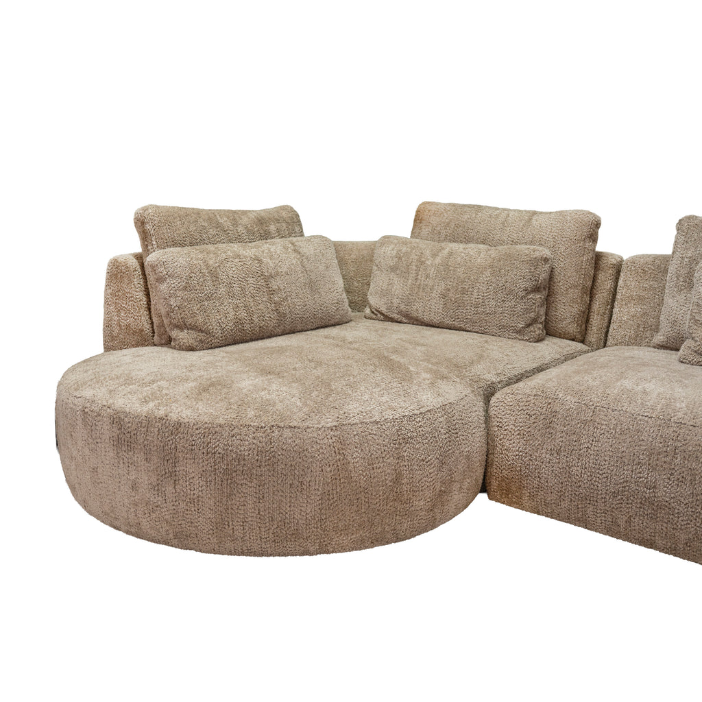 Sofa MADRIO lounge left 351x183x80cm sand