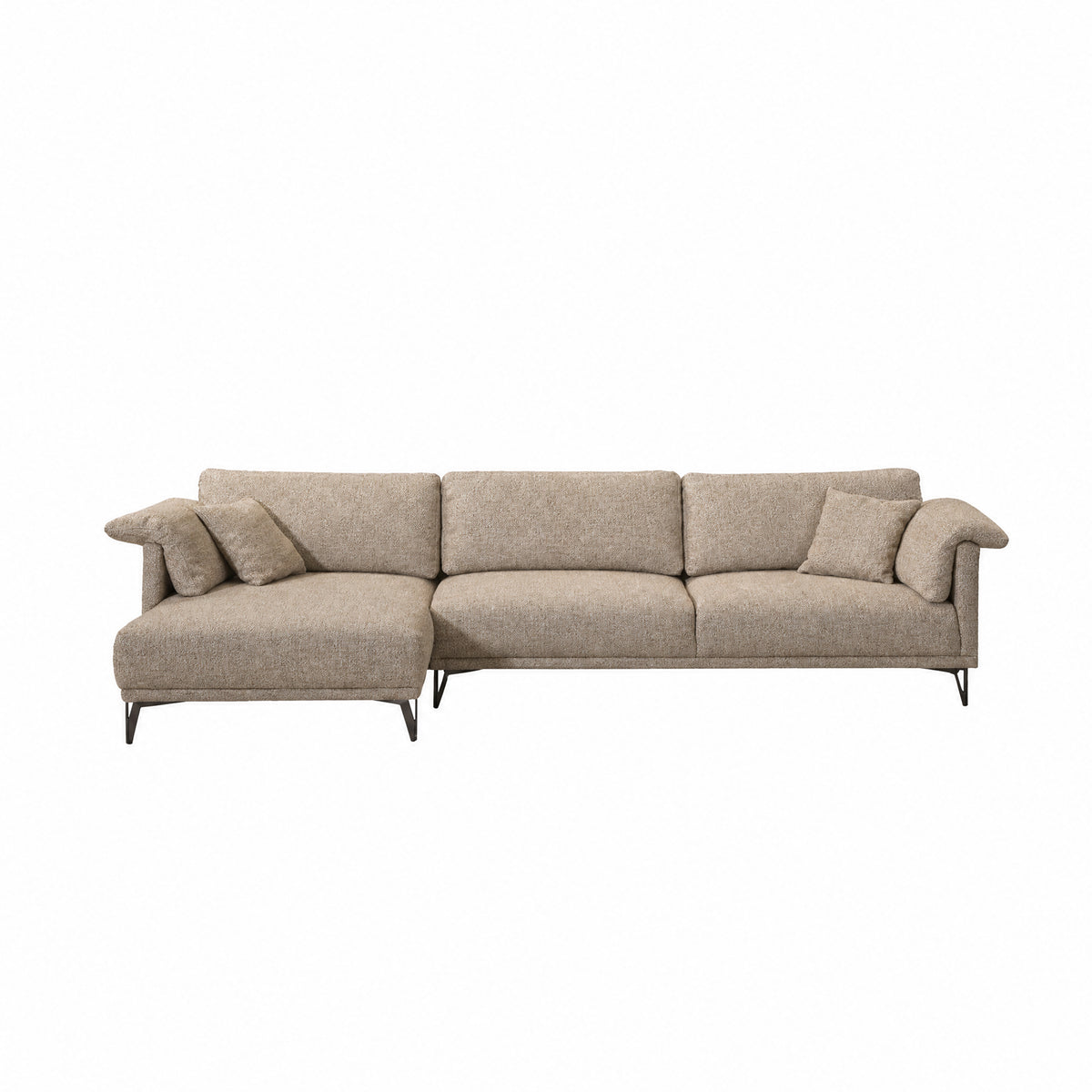Bank PARMA lounge links 316x106x83cm zand