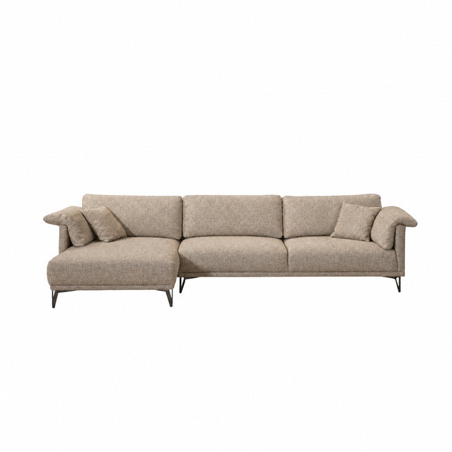Sofa PARMA Longchair links 316x106x83cm Sand