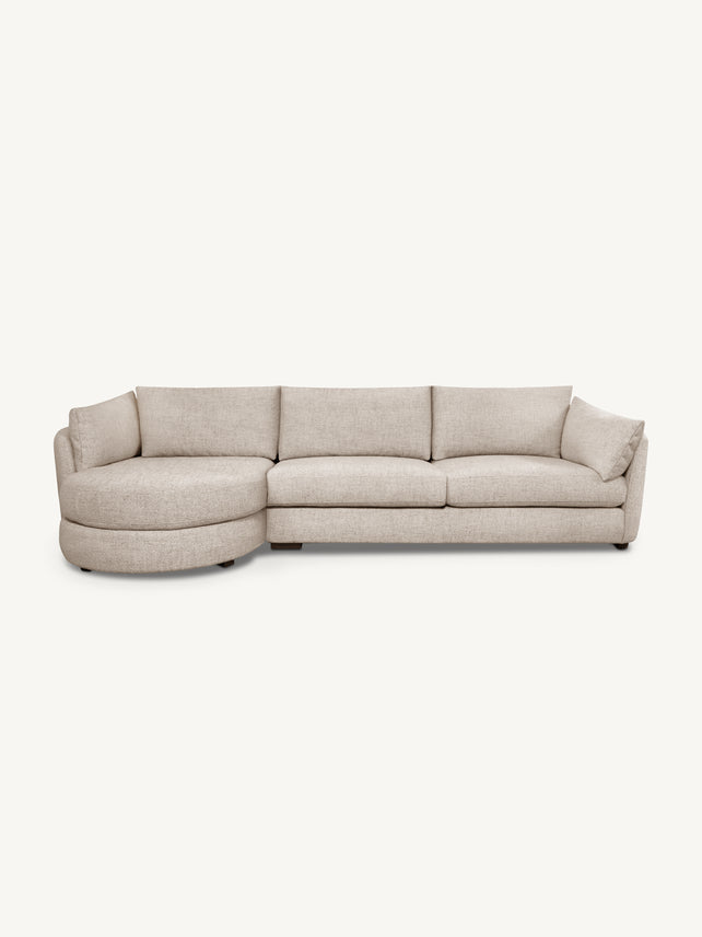 Sofa BILBAO lounge left 347x92x104cm sand