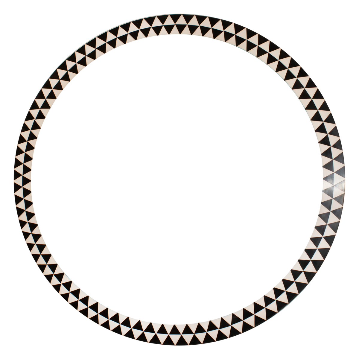 SALE Mirror round black/white RESIN 91x91x5