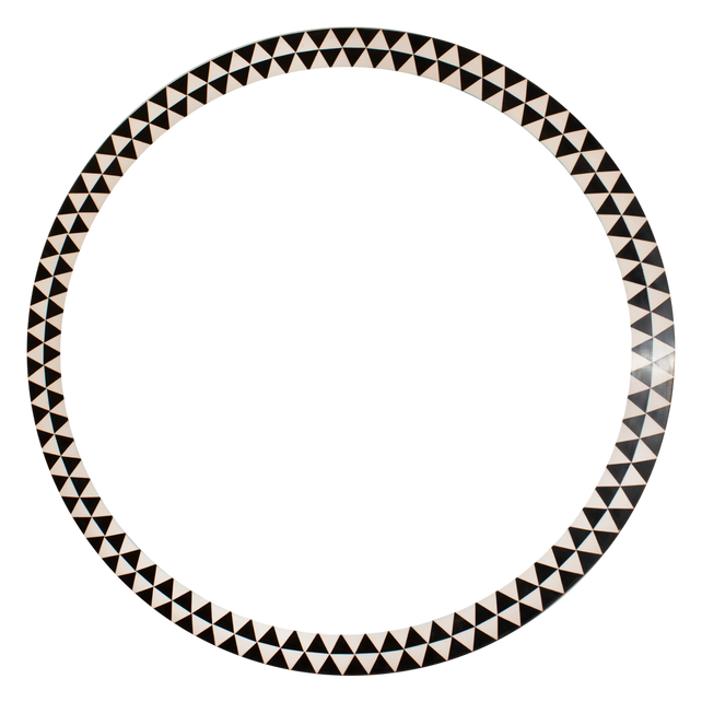 SALE Mirror round black/white RESIN 91x91x5