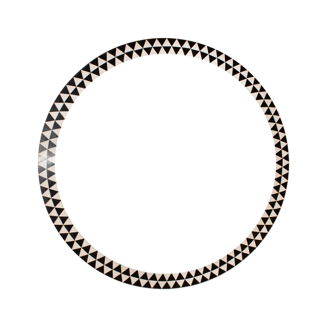 SALE Mirror round black/white RESIN 45x45x5