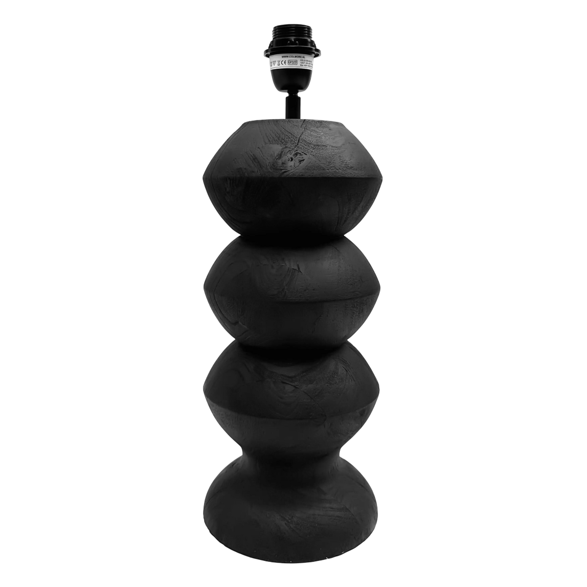 SALE Table lamp black mango wood 19x19x50