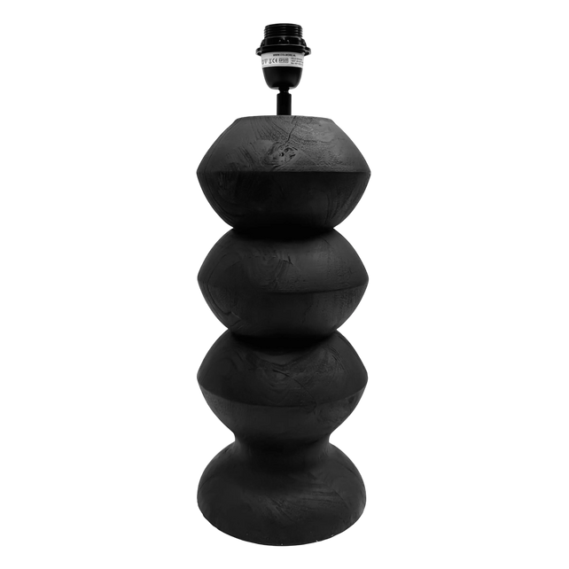 SALE Table lamp black mango wood 19x19x50