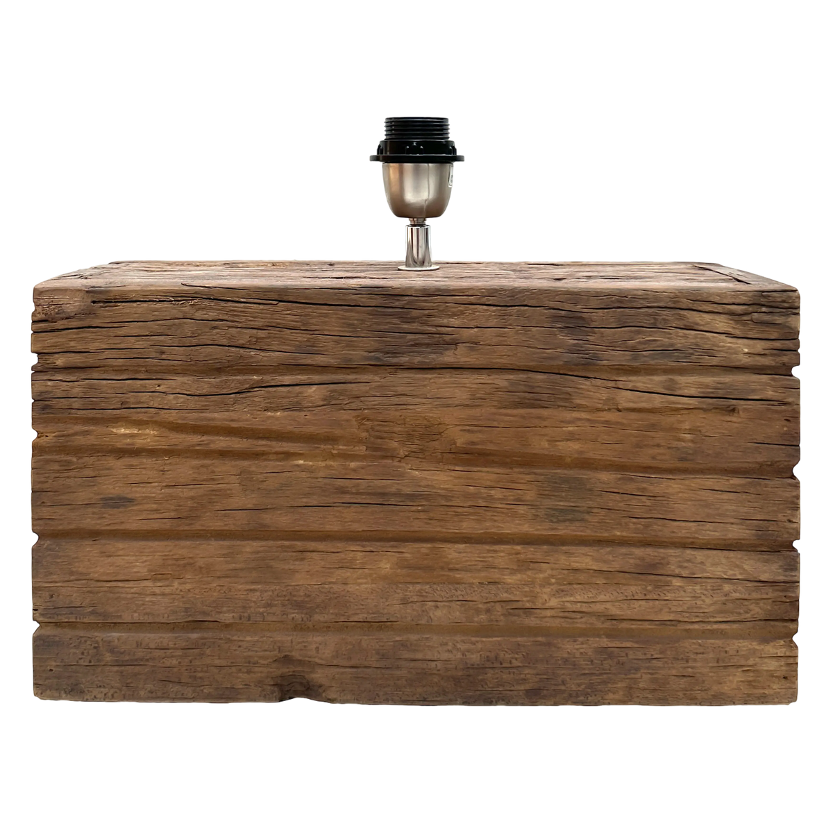 Table lamp recycled wood natural 40x15x31