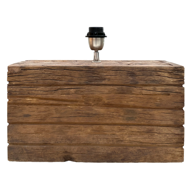 Table lamp recycled wood natural 40x15x31