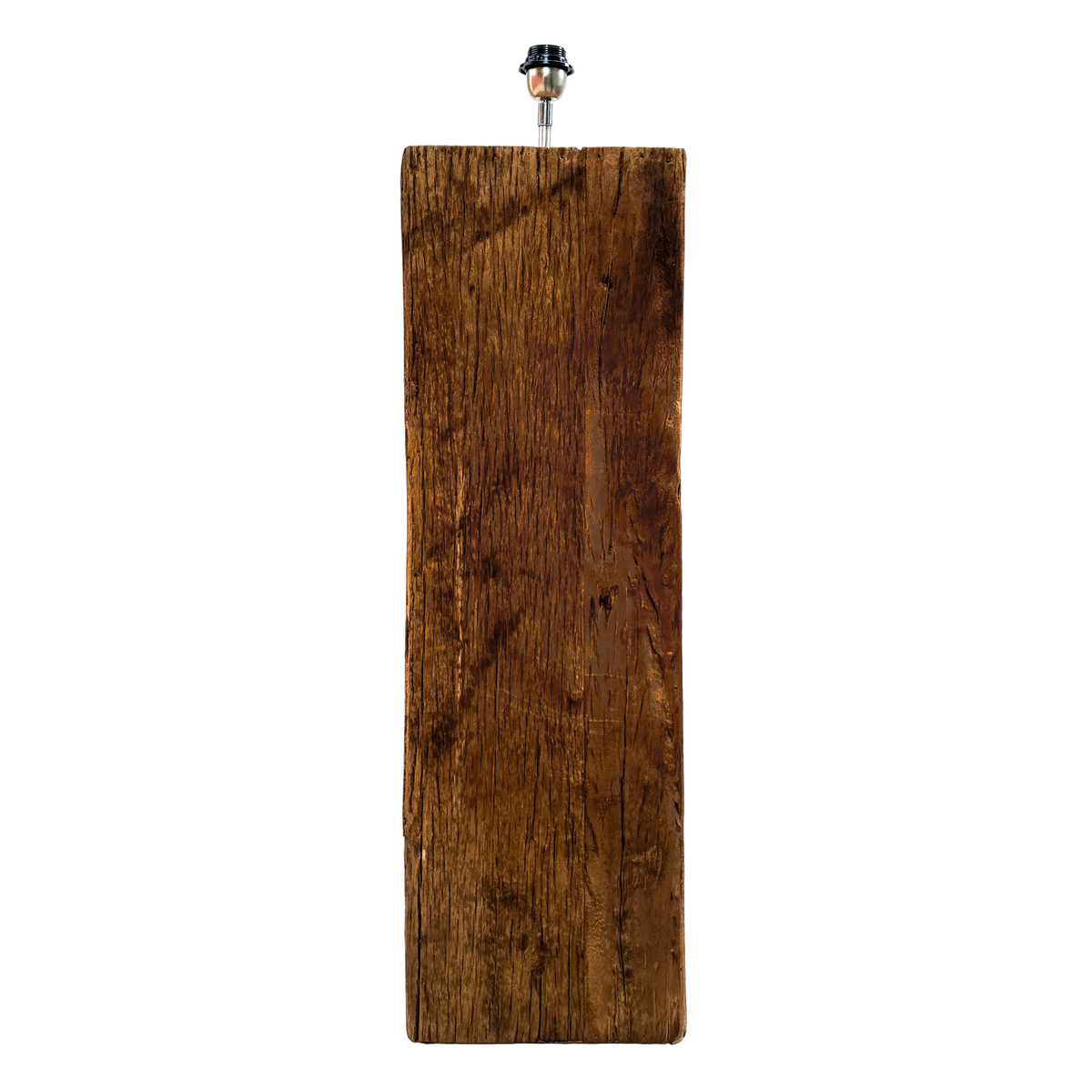 Floor lamp recycled wood natural 25x25x105