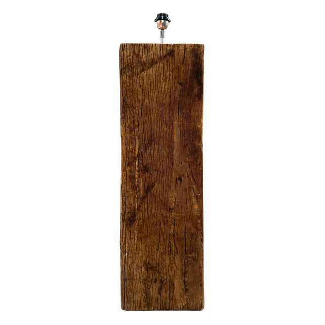 Floor lamp recycled wood natural 25x25x105