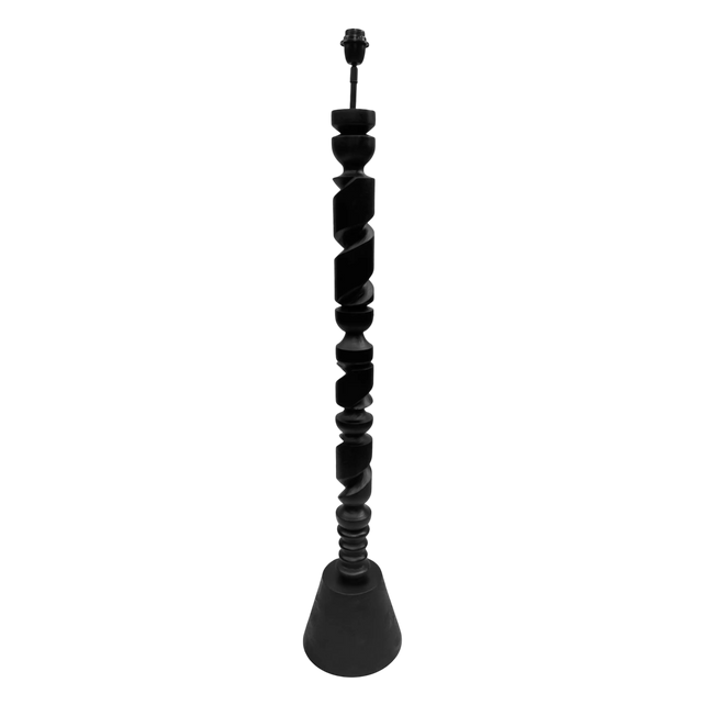 SALE Floor lamp black mango wood 27x27x144