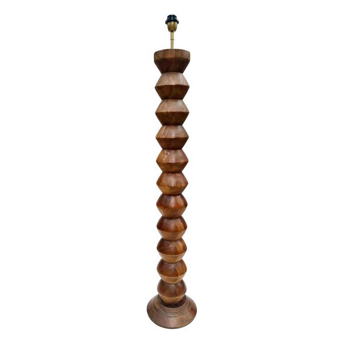 Floor lamp brown mango wood 26x26x136