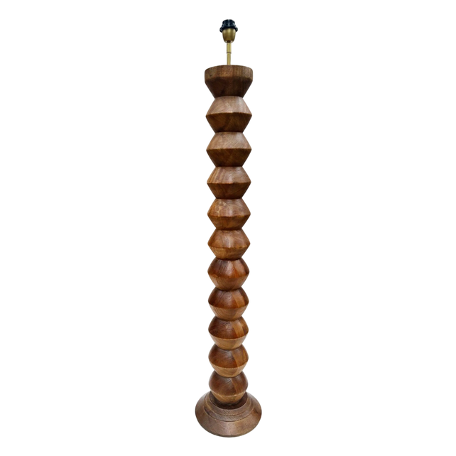 Floor lamp brown mango wood 26x26x136