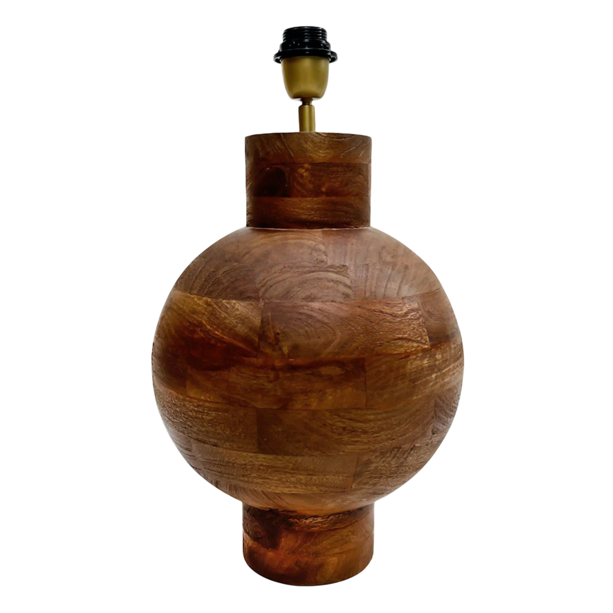 Table lamp  brown mango wood 30x30x50