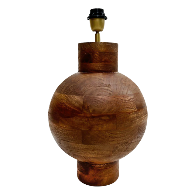 Table lamp  brown mango wood 30x30x50