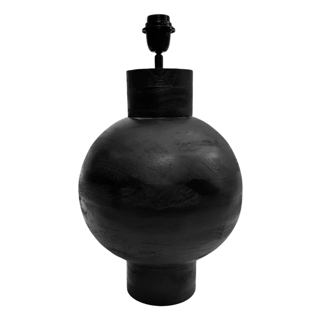 SALE Table lamp black mango wood 30x30x50
